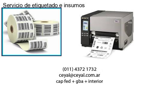 Servicio de etiquetado e insumos