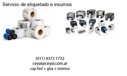 Servicio de etiquetado e insumos