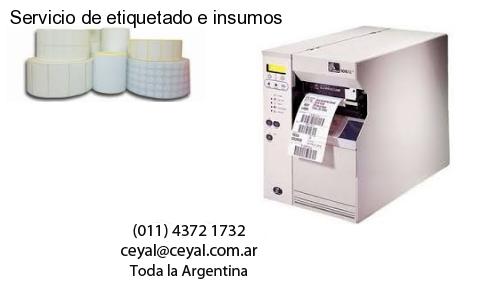 Servicio de etiquetado e insumos