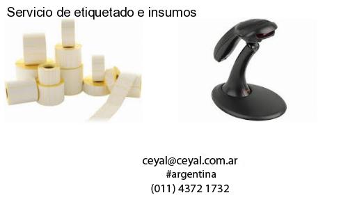 Servicio de etiquetado e insumos