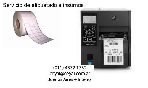 Servicio de etiquetado e insumos