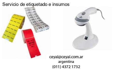 Servicio de etiquetado e insumos