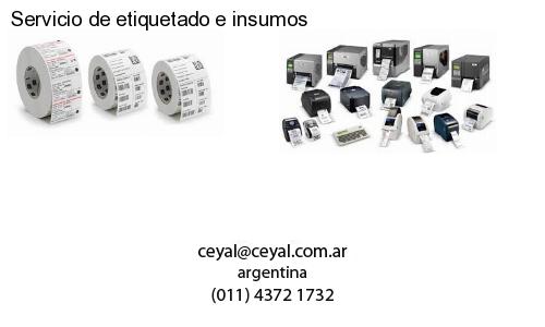 Servicio de etiquetado e insumos