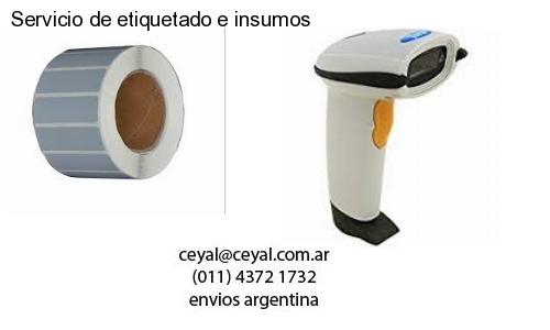 Servicio de etiquetado e insumos