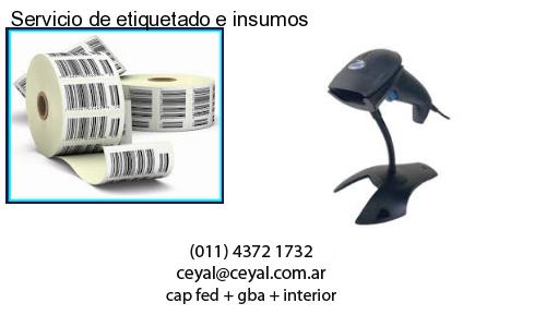 Servicio de etiquetado e insumos