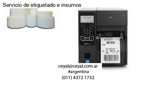 Servicio de etiquetado e insumos