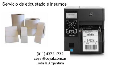 Servicio de etiquetado e insumos