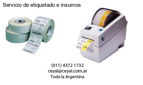 Servicio de etiquetado e insumos