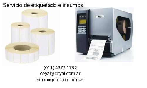 Servicio de etiquetado e insumos