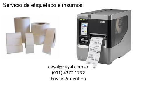 Servicio de etiquetado e insumos