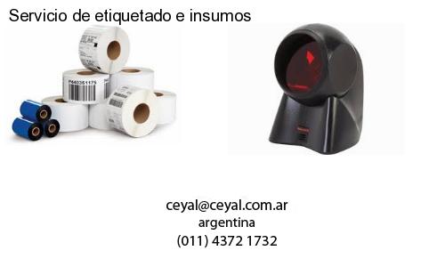 Servicio de etiquetado e insumos