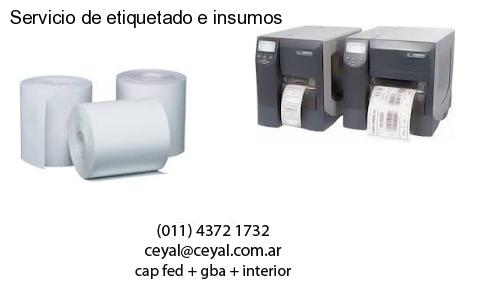 Servicio de etiquetado e insumos