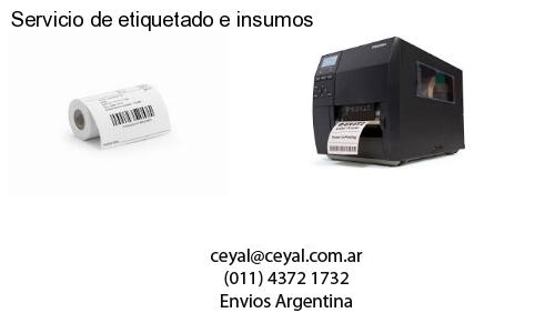Servicio de etiquetado e insumos