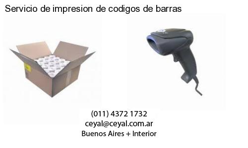Servicio de impresion de codigos de barras