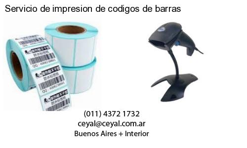 Servicio de impresion de codigos de barras