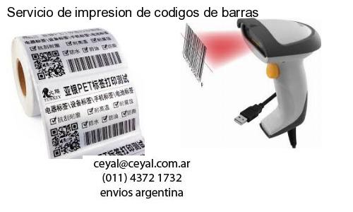 Servicio de impresion de codigos de barras
