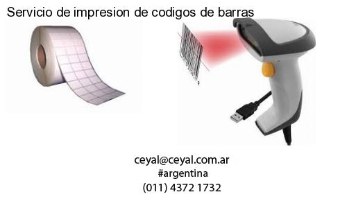 Servicio de impresion de codigos de barras