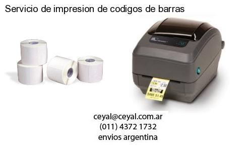 Servicio de impresion de codigos de barras