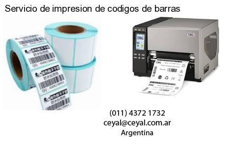 Servicio de impresion de codigos de barras