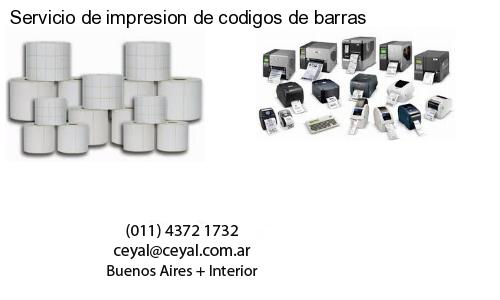 Servicio de impresion de codigos de barras