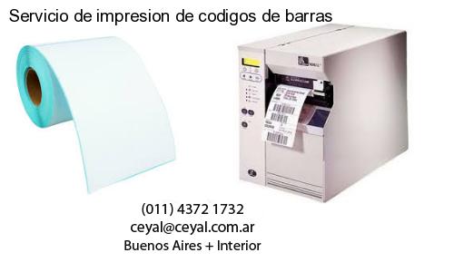 Servicio de impresion de codigos de barras