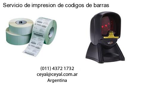 Servicio de impresion de codigos de barras
