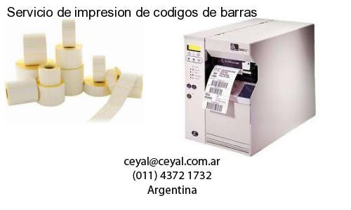 Servicio de impresion de codigos de barras