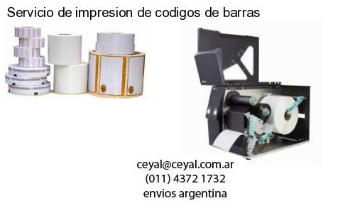 Servicio de impresion de codigos de barras