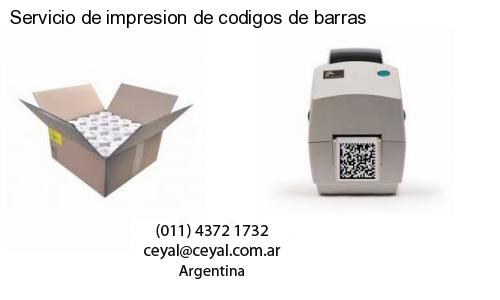 Servicio de impresion de codigos de barras