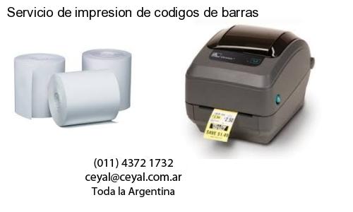 Servicio de impresion de codigos de barras