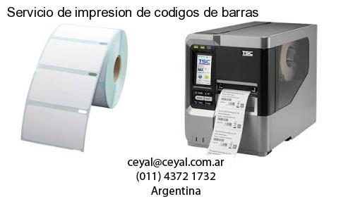 Servicio de impresion de codigos de barras