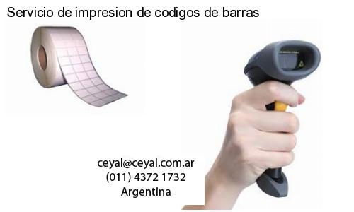 Servicio de impresion de codigos de barras