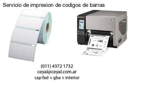 Servicio de impresion de codigos de barras