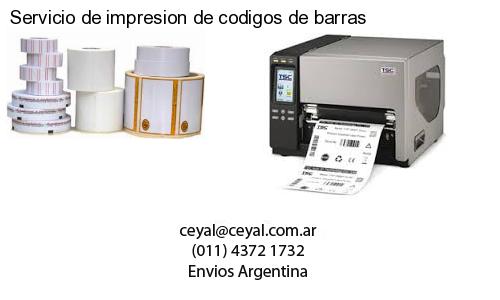 Servicio de impresion de codigos de barras