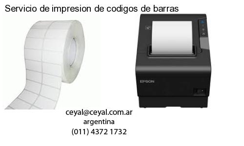 Servicio de impresion de codigos de barras