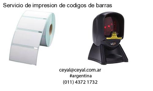 Servicio de impresion de codigos de barras