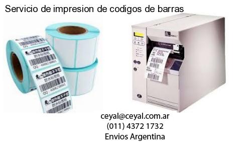 Servicio de impresion de codigos de barras