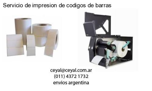 Servicio de impresion de codigos de barras