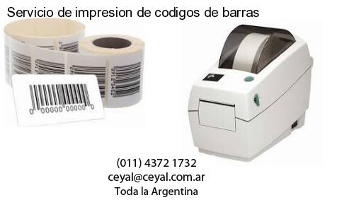 Servicio de impresion de codigos de barras