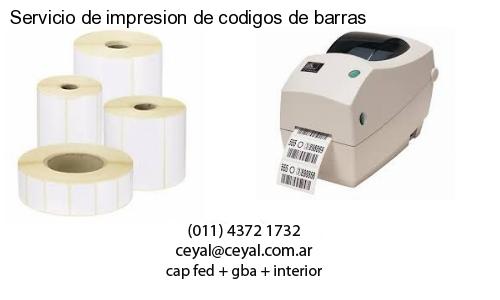 Servicio de impresion de codigos de barras