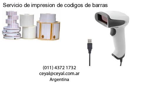 Servicio de impresion de codigos de barras