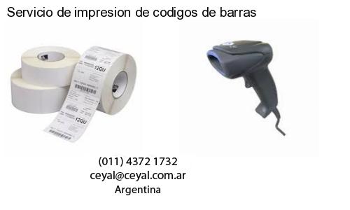 Servicio de impresion de codigos de barras