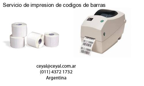 Servicio de impresion de codigos de barras