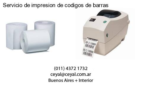 Servicio de impresion de codigos de barras