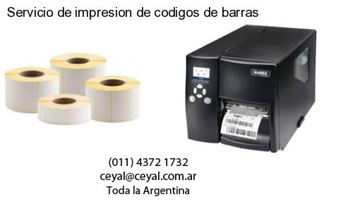 Servicio de impresion de codigos de barras