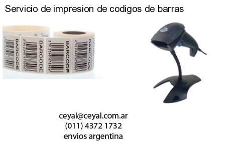 Servicio de impresion de codigos de barras