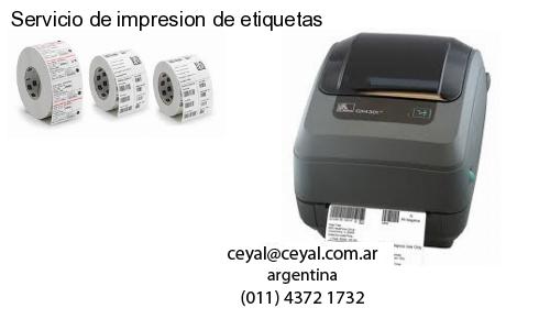 Servicio de impresion de etiquetas