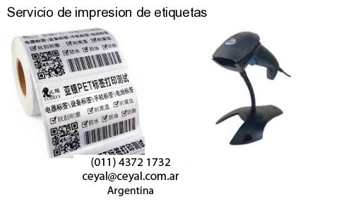 Servicio de impresion de etiquetas