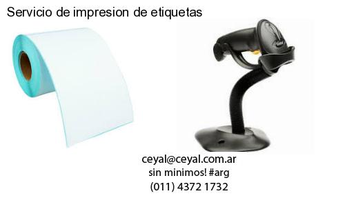 Servicio de impresion de etiquetas