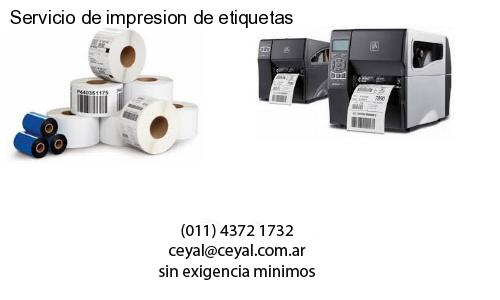 Servicio de impresion de etiquetas